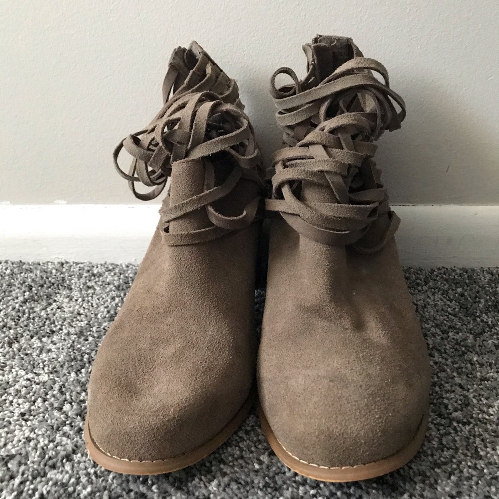 Suede booties (Never Worn)